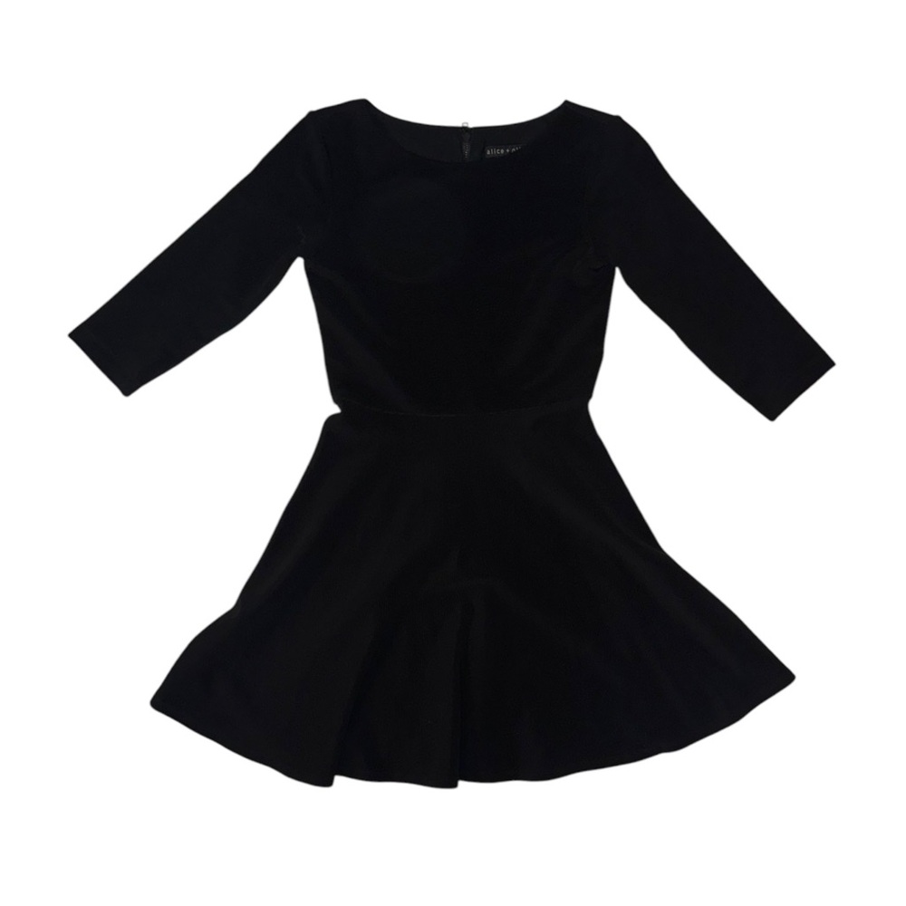 Alice + Olivia ~ Women’s 3/4-Sleeve Black Bodycon Shift Dress ~ Size 0 - Picture 2 of 12